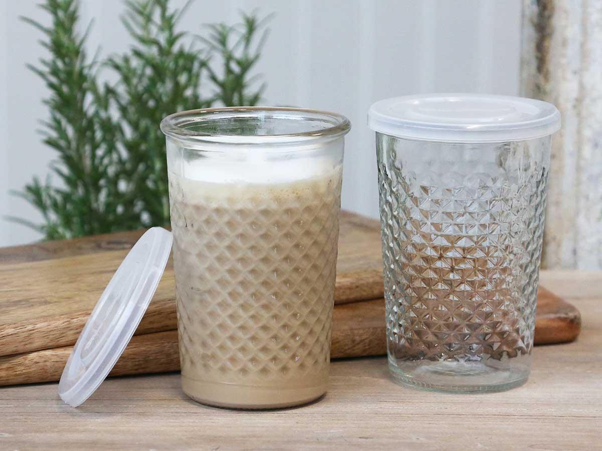 Chic Antique Franz. Latte Glas m. Muster 500ml – Kammerleuchter