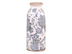 Chic Antique Melun Flasche mit franz. Muster opal